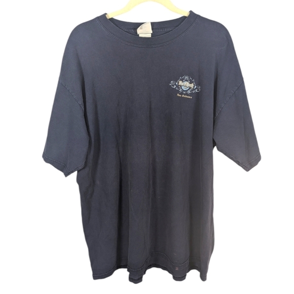 Vintage Hard Rock Cafe Guitar Flames rock and roll tshirt mens XL - Picture 1 of 7